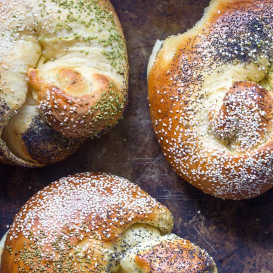 Cheesy Garlic Bread Challah