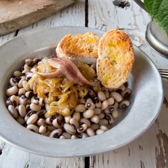 Onion and Anchovy Beans