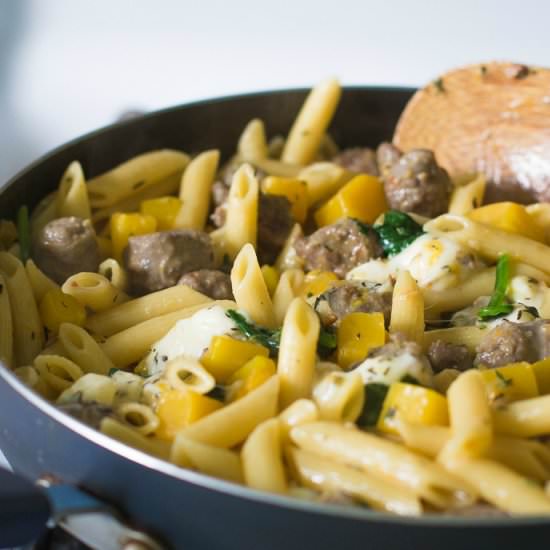 Butternut Squash & Sausage Pasta