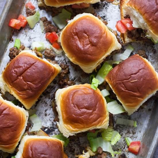 Chopped Cheeseburger Sliders