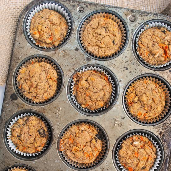 Carrot Cake Oat Muffins