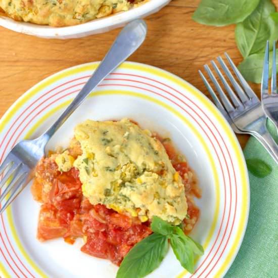 Tomato and Corn Cobbler