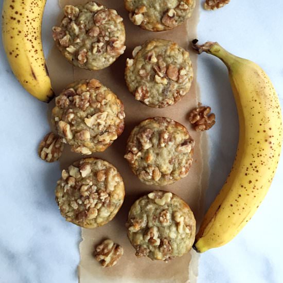 Banana Bread Walnut Crunch Muffins