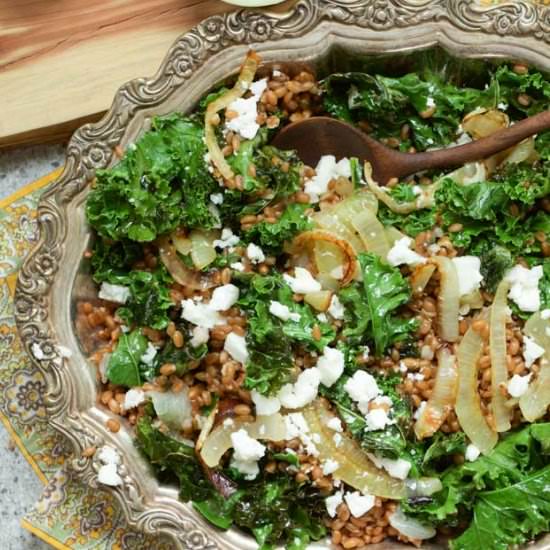 Wheat Berry Salad with Greens
