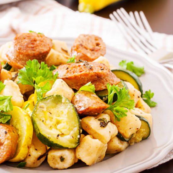 Ricotta Gnocchi w/ Zucchini & Sage