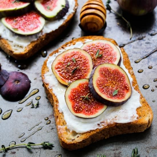 Honey & Thyme Ricotta with Fig Toast