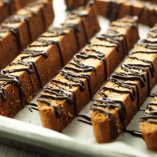 Chocolate Salted Caramel Biscotti