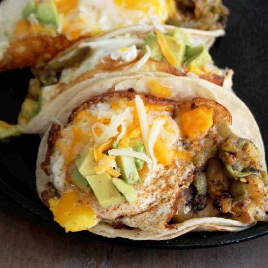 Hatch Chili Breakfast Tacos