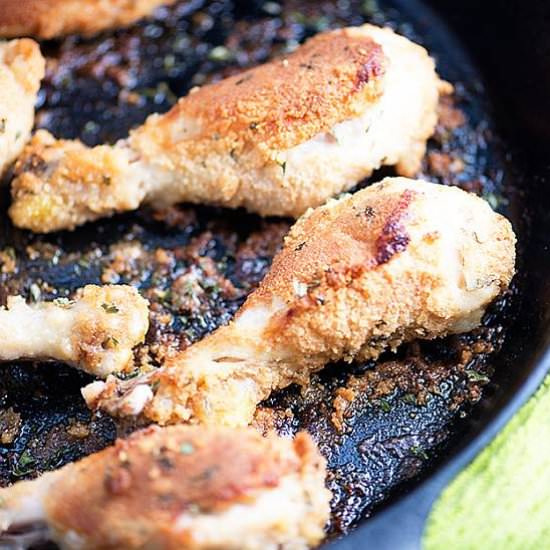 Oven Fried Buttery Chicken Legs