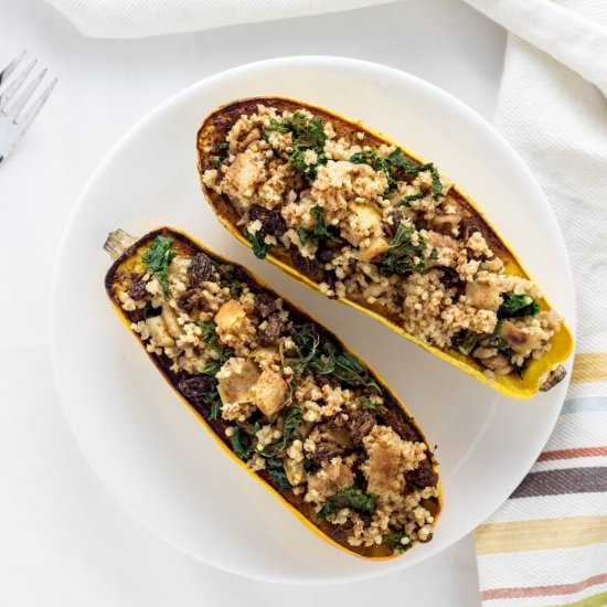 Millet Stuffed Delicata Squash