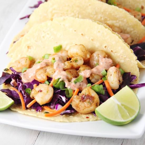 Sriracha Lime Shrimp Tacos