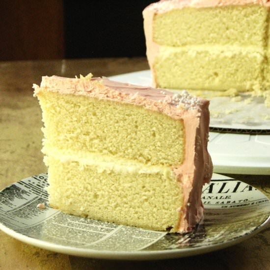 Buttery Vanilla Birthday Cake