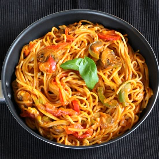Saucy Cheesy Spaghetti Pasta