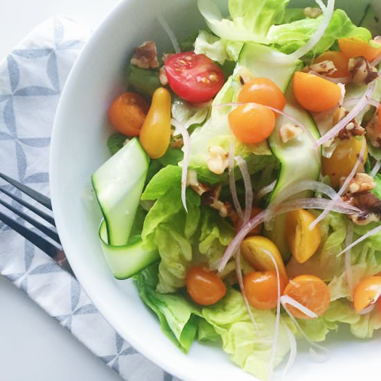 Zucchini, Tomato, Walnut Salad