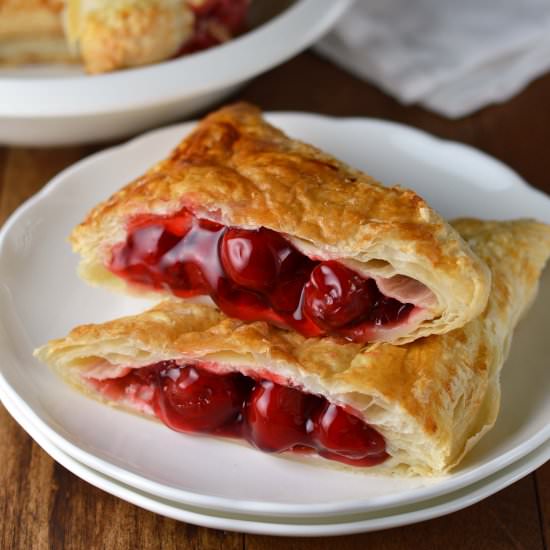 Cherry cheesecake turnovers