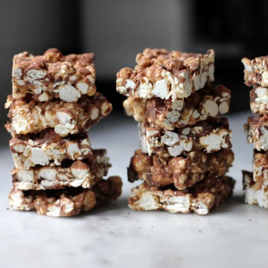Chocolate Popcorn Bars