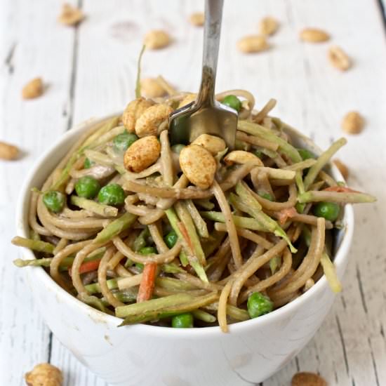 Peanut Butter and Veggie Spaghetti