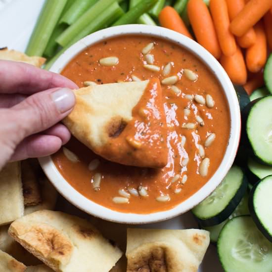 Roasted Red Pepper & White Bean Dip