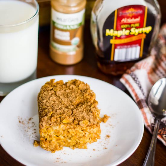 Healthy Baked Pumpkin Oatmeal