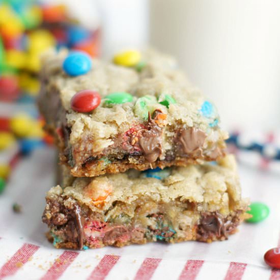 Oatmeal Chocolate Chip M&M Bars