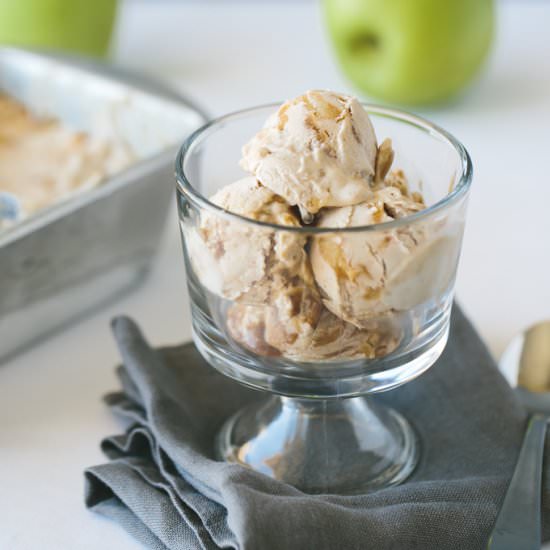Salted Caramel Apple Pie Ice Cream