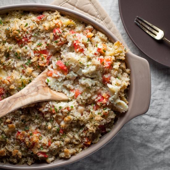 White Bean Pasta Bake
