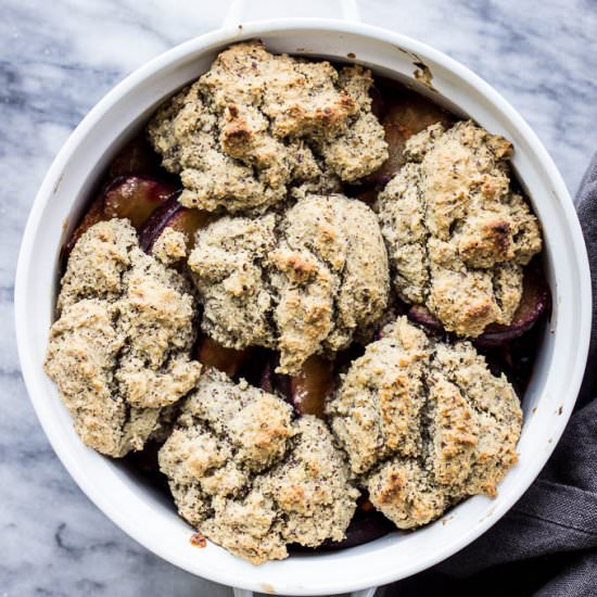 Gluten-Free Plum Cobbler
