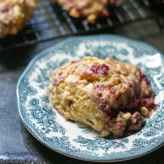 Raspberry White Chocolate Scones