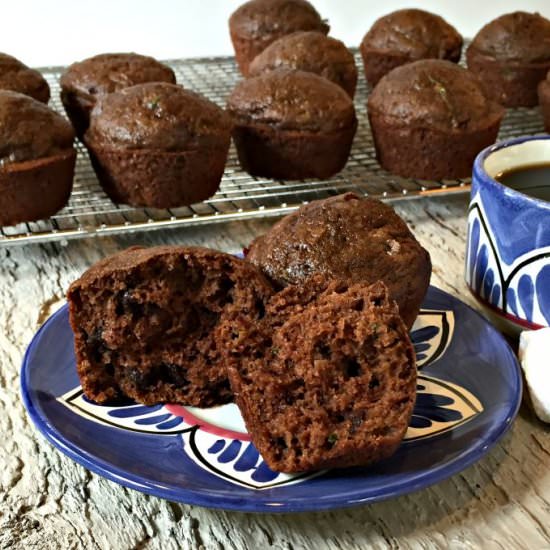Chocolate Zucchini Muffins