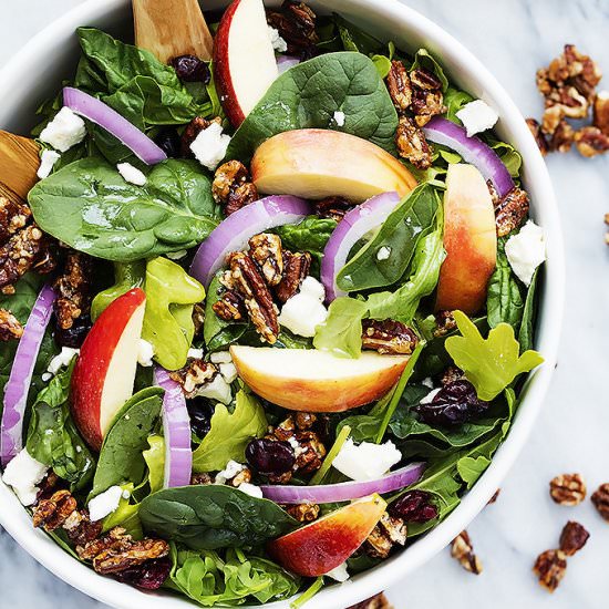 Apple Pecan Salad Maple Vinaigrette