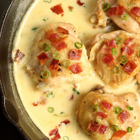 Chicken Thighs in Lemon Cream Sauce