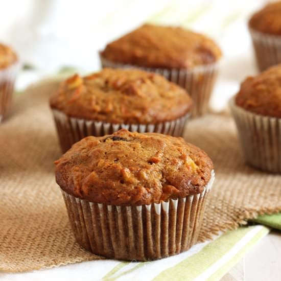 Whole Wheat Morning Glory Muffins