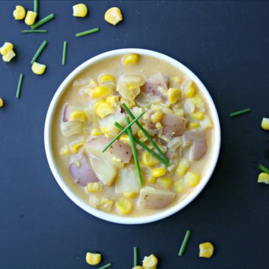 Vegan Corn and Potato Chowder