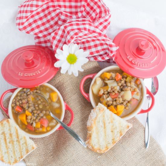 Mediterranean Vegan Lentils Soup