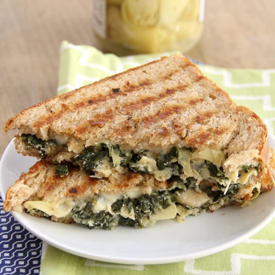 Spinach Artichoke Grilled Cheese