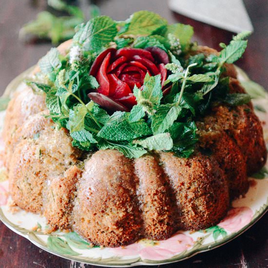Mint Zucchini Beet Cake