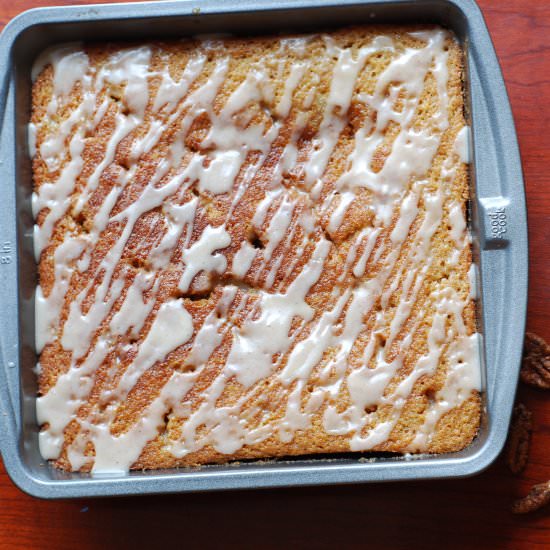Brown Butter Glazed Applesauce Cake