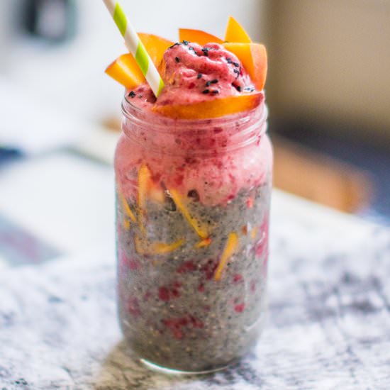 Simple Sesame Chia Fruit Parfait