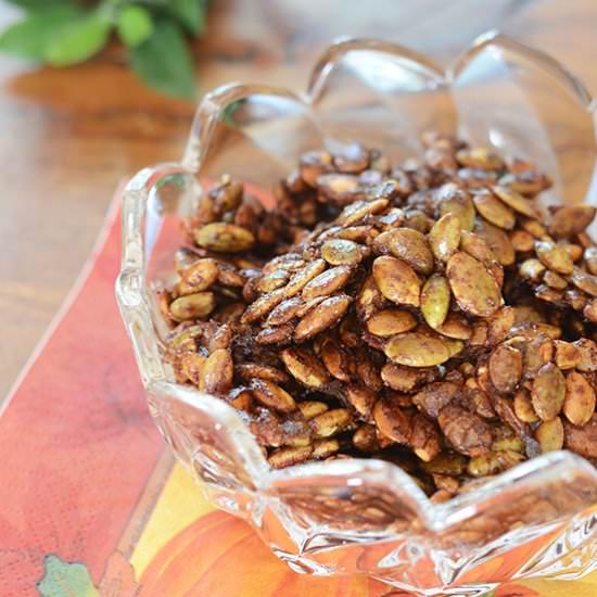 Maple Glazed Pumpkin Seed Clusters