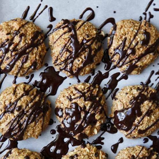 Vegan Oatmeal Chocolate Cookies