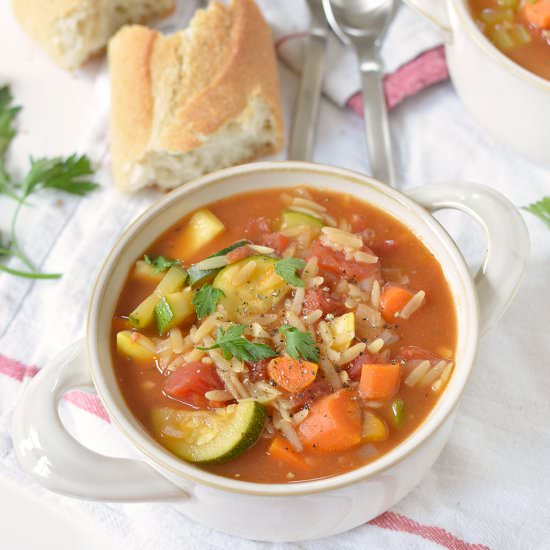 Vegan Italian Orzo Soup
