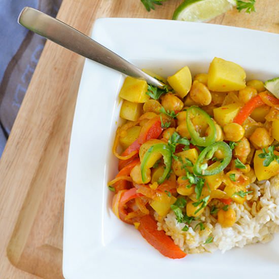 Easy Vegan Yellow Curry Bowls