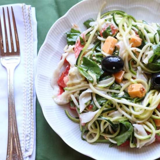 Italian Crab and Zucchini Pasta Salad