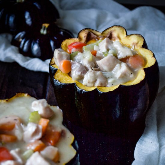 Acorn Squash Chicken Pot Pie