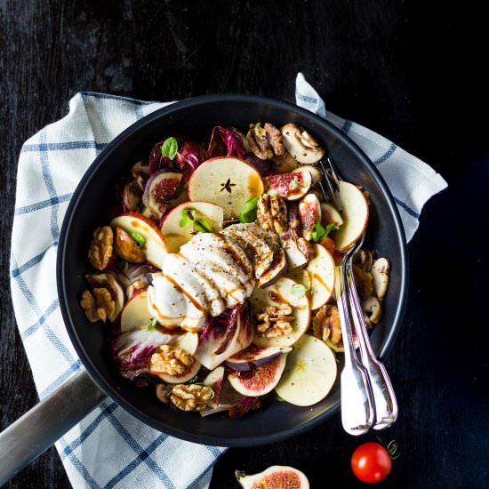 Radicchio Fig Salad with Mozzarella