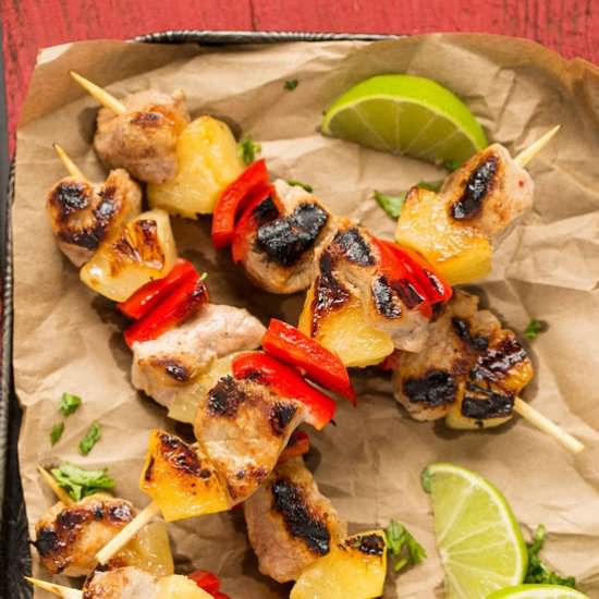 Pineapple Pork Kebabs