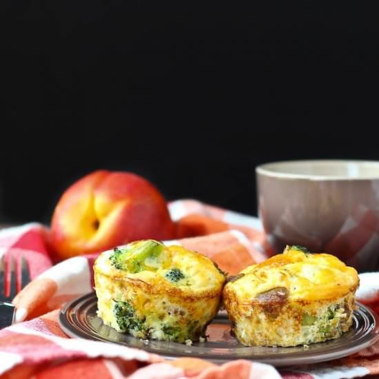 Turkey and Broccoli Frittata Muffin