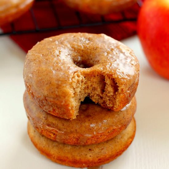 Vanilla Glazed Apple Cider Donuts