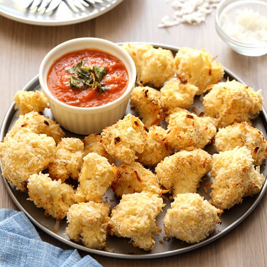 Coconut Crusted Cauliflower Bites