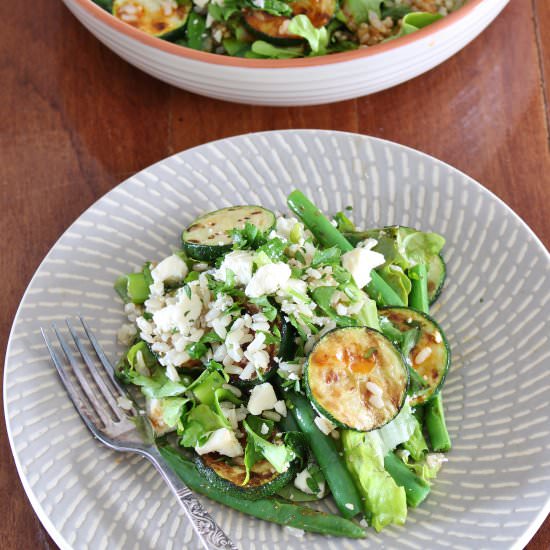 Zucchini, Bean and Brown Rice Salad